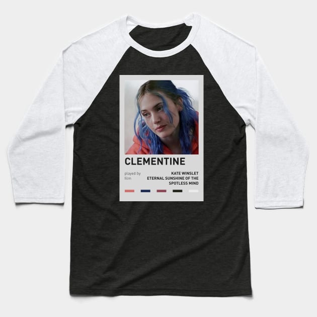 Kate Winslet as Clementine in Eternal Sunshine of the Spotless Mind Baseball T-Shirt by sinluz